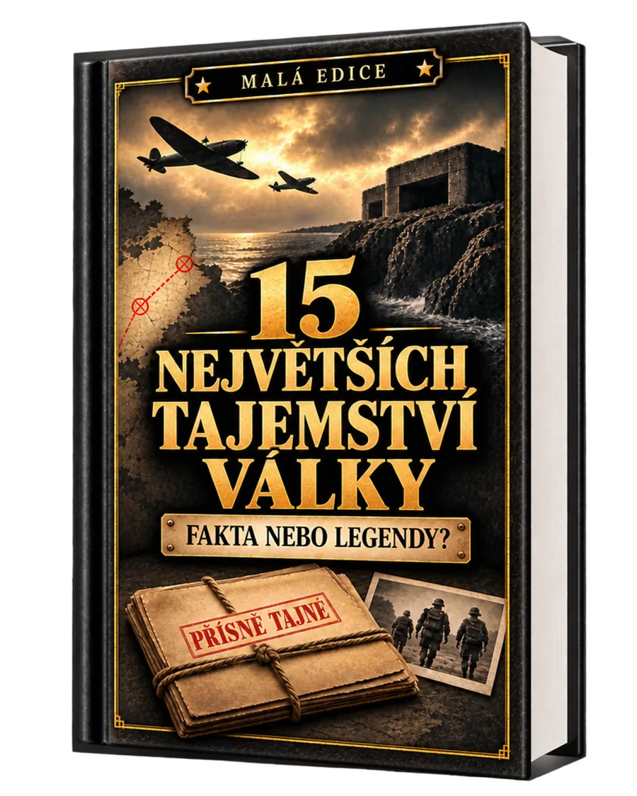15 největších tajemství války — obálka Malé edice
